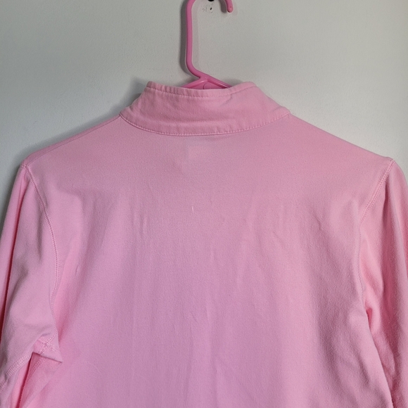 Nike Women’s Sz Med Dri-Fit Pullover Sweatshirt Pink Half Zip Front with Pocket - Picture 6 of 11